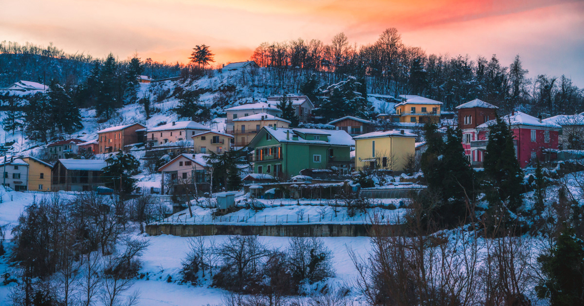 Il respiro dell'inverno al calar del sole