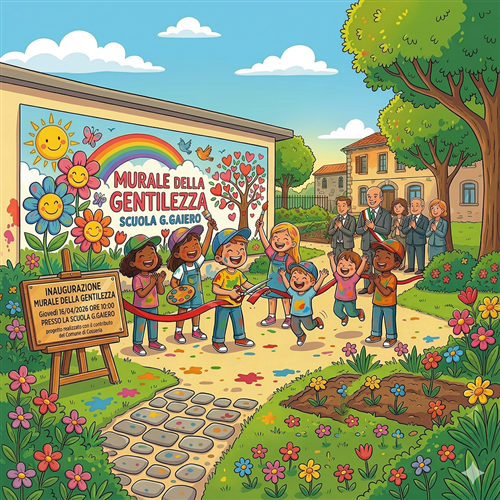 Meno grigio, più cuori! Inaugurazione del "Murale della Gentilezza"