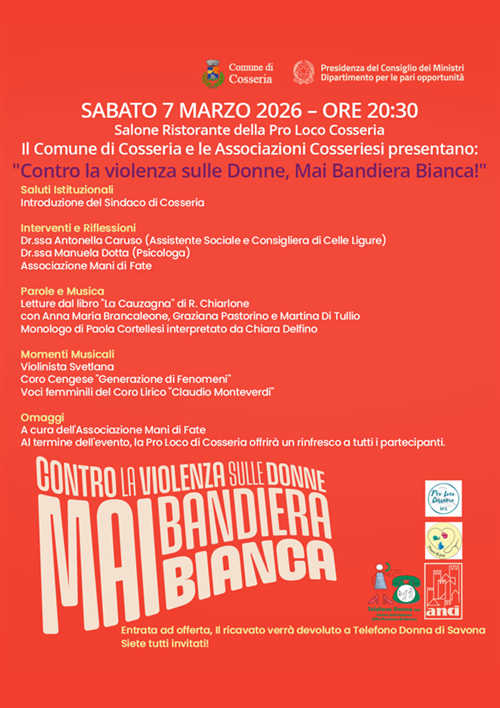 Contro la violenza sulle Donne, Mai Bandiera Bianca!